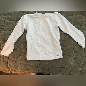Ruffle Butts White Long Sleeve Rash Guard